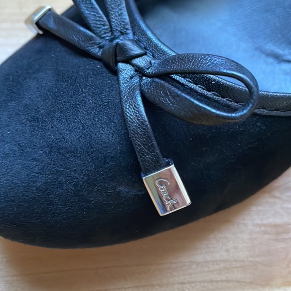 Coach Black Suede Wedge Shoes. - Picture 6 of 16